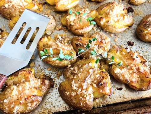 Crispy Parmesan Smashed Potatoes – Recipe!