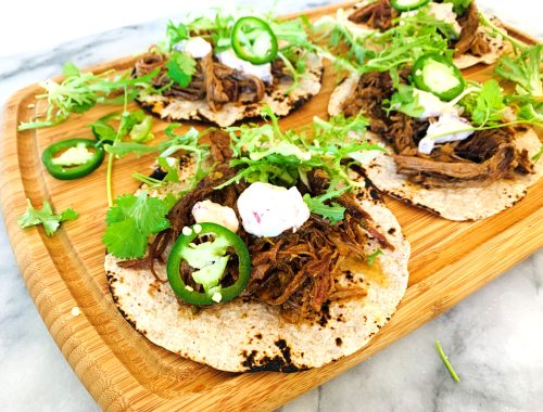 Instant Pot Leftover Tri-Tip Tacos with Chipotle Lime Sour Cream – Recipe!