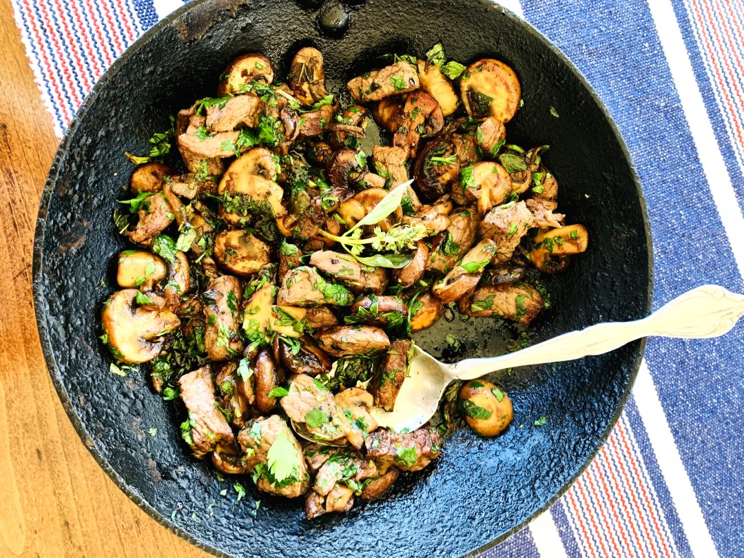 Herby Butter Steak and Mushroom Skillet – Recipe! Image 1