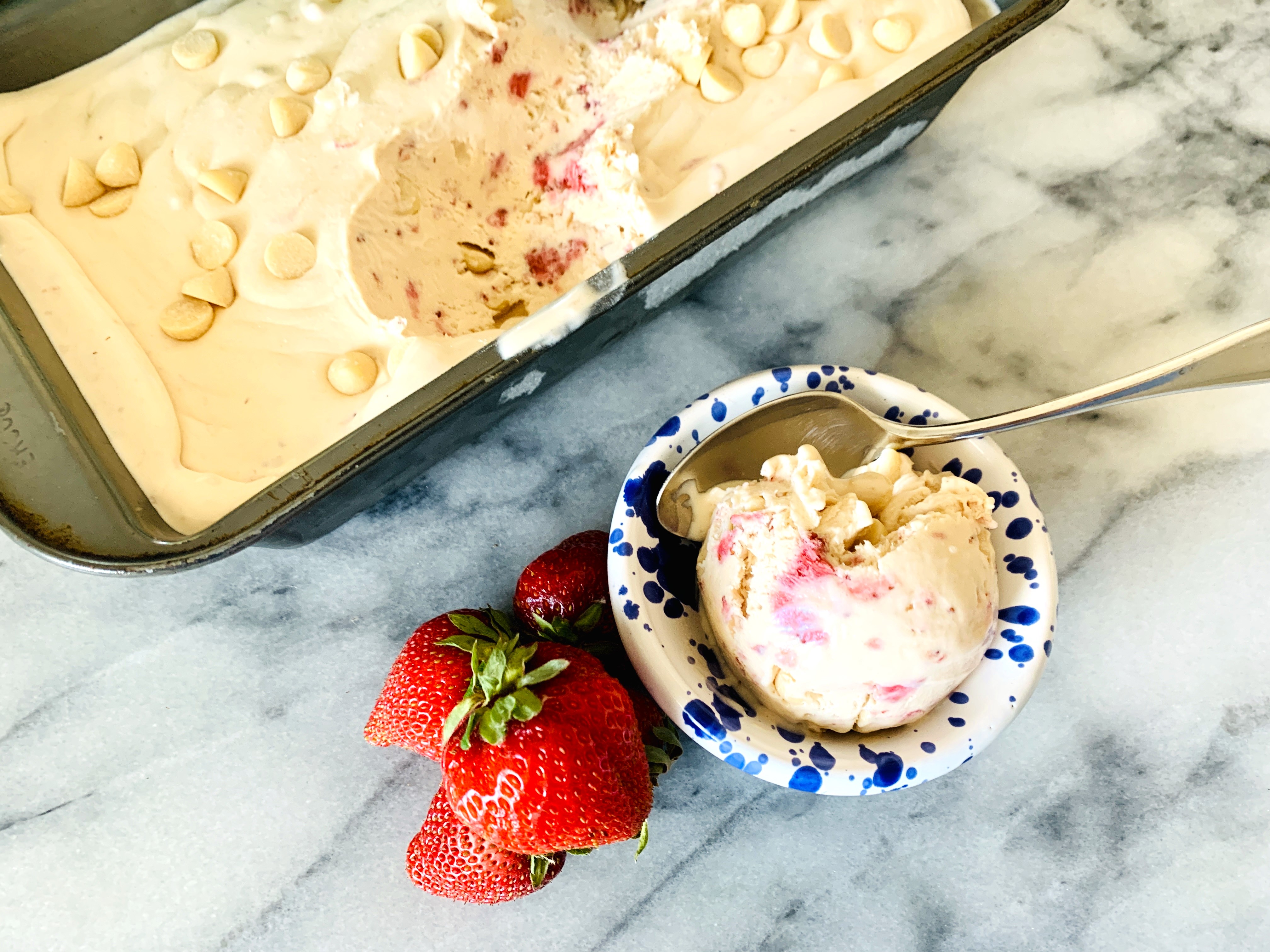 No-Churn Strawberry Vanilla Chip Ice Cream – Recipe! Image 2