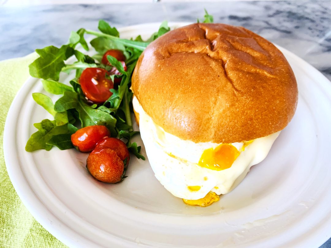 Fried Duck Egg Breakfast Sandwich on Brioche Bun – Recipe! Image 1