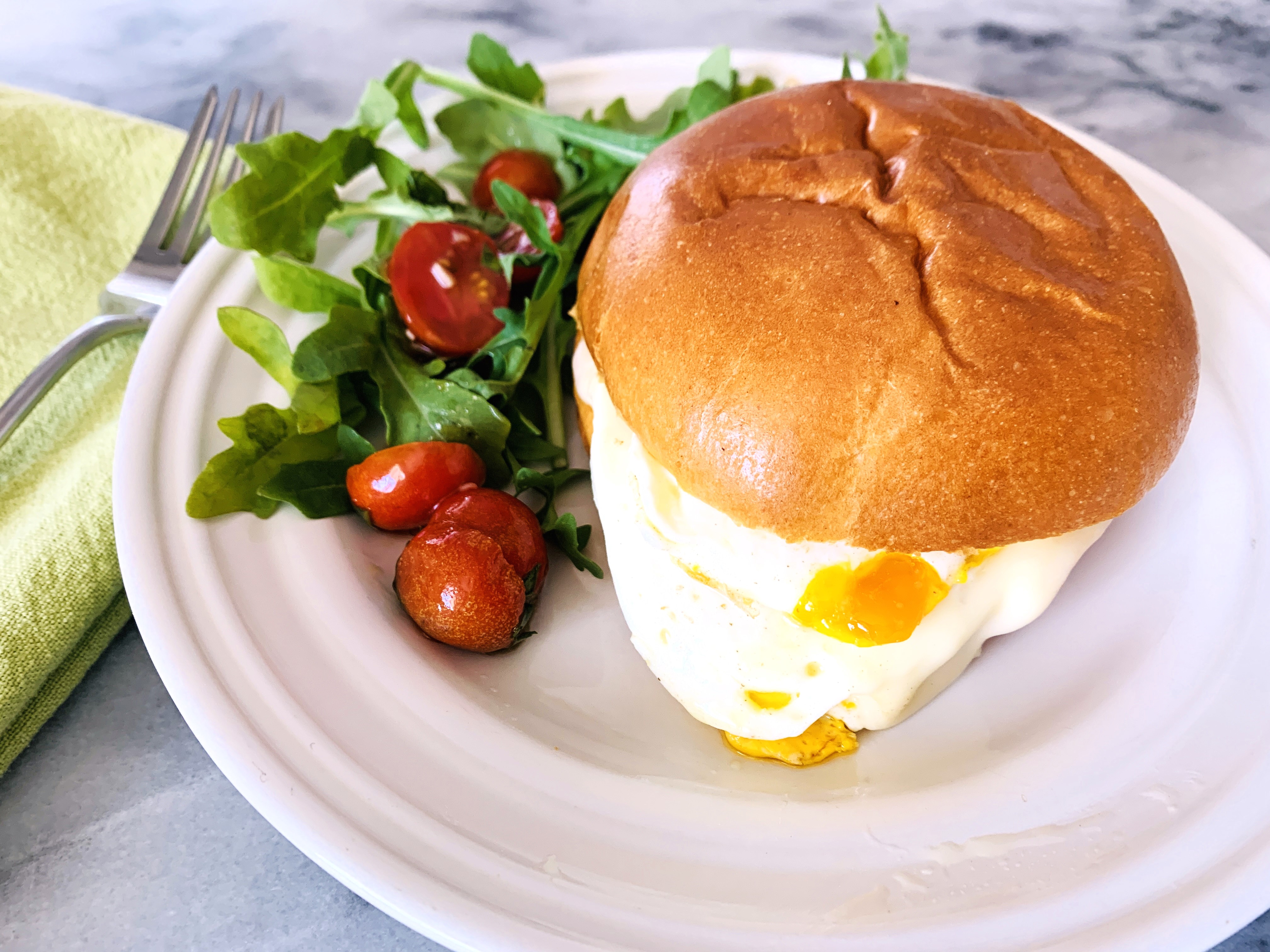 Fried Duck Egg Breakfast Sandwich on Brioche Bun – Recipe! Image 3