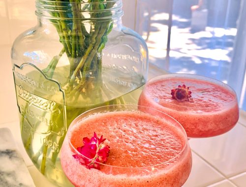 Frozen Watermelon Strawberry Margaritas – Recipe!