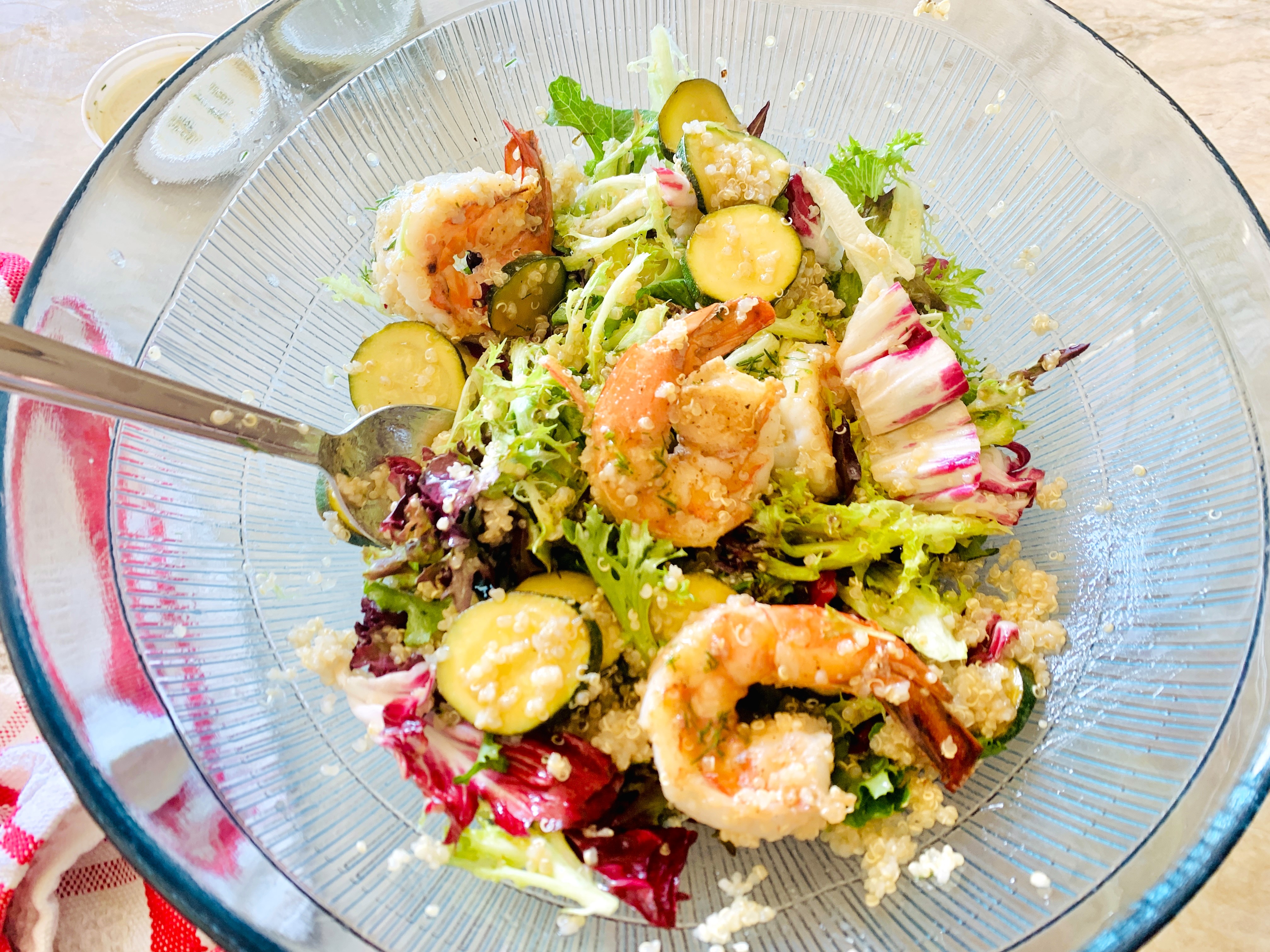 Sauteed Shrimp and Zucchini Quinoa Salad with Dilly Vinaigrette – Recipe! Image 3