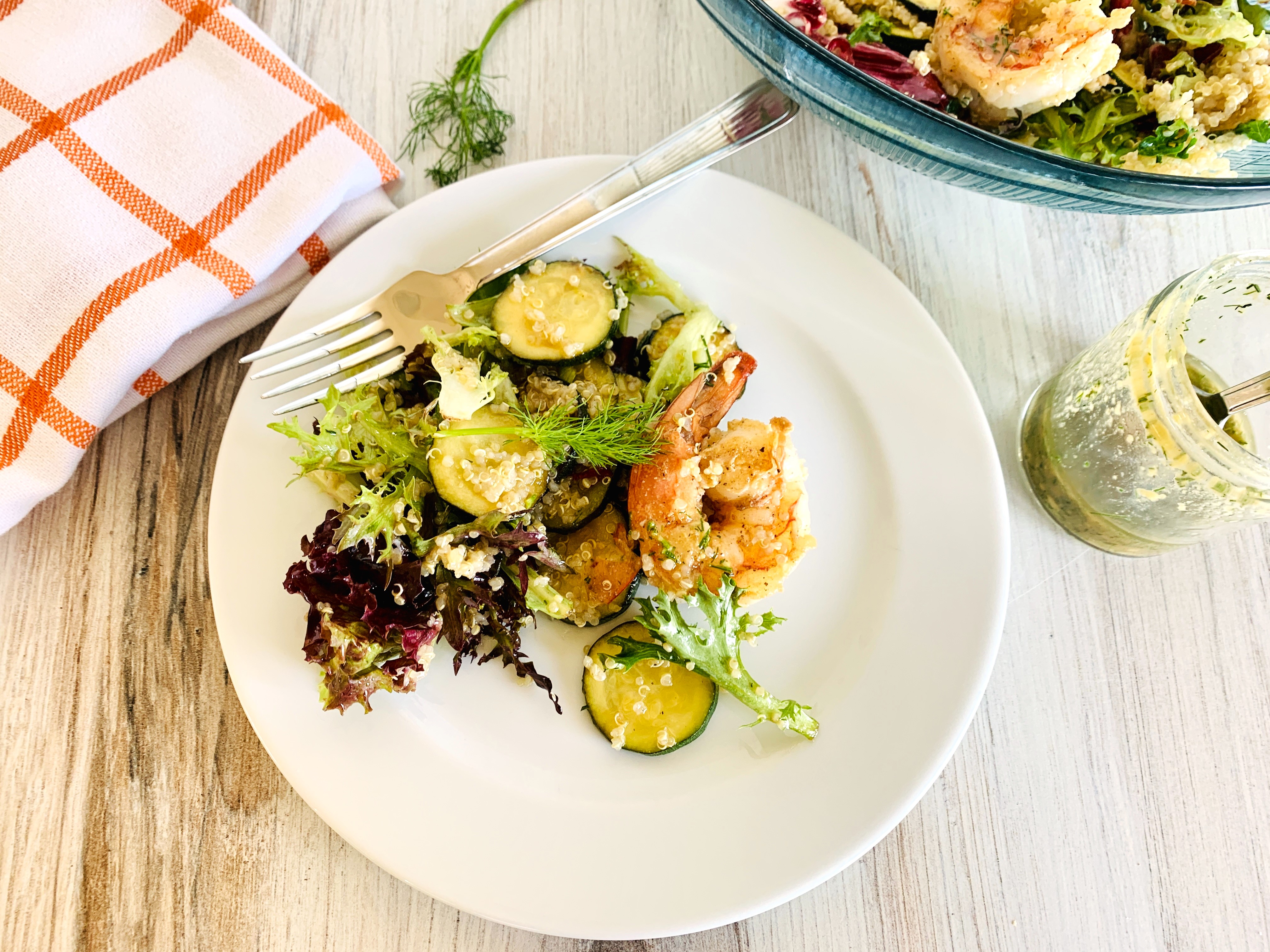 Sauteed Shrimp and Zucchini Quinoa Salad with Dilly Vinaigrette – Recipe! Image 2