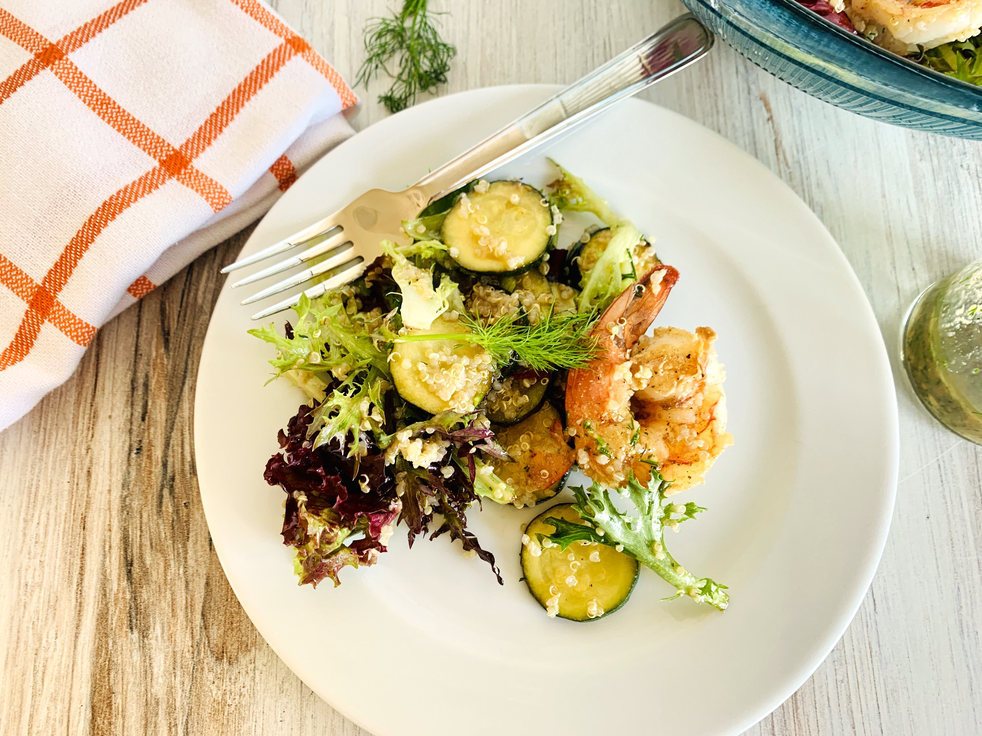 Sauteed Shrimp and Zucchini Quinoa Salad with Dilly Vinaigrette – Recipe! Image 4