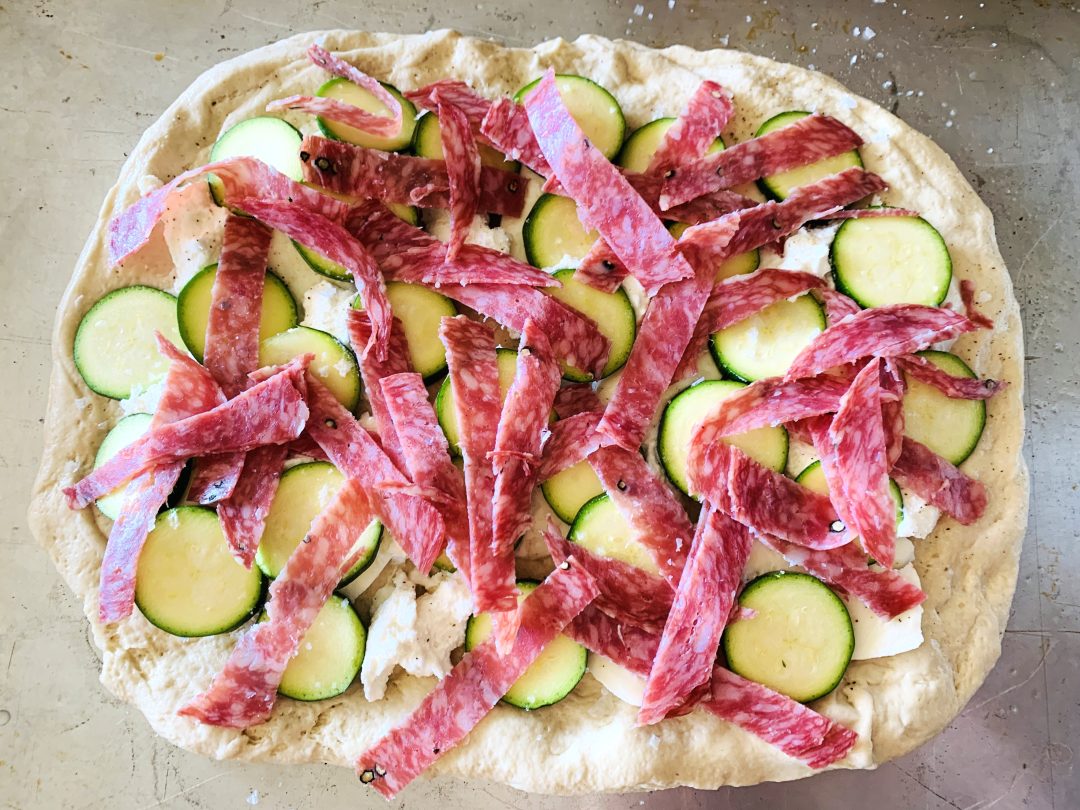 Cheesy Zucchini and Soppressata Flatbread Recipe! Live. Love. Laugh