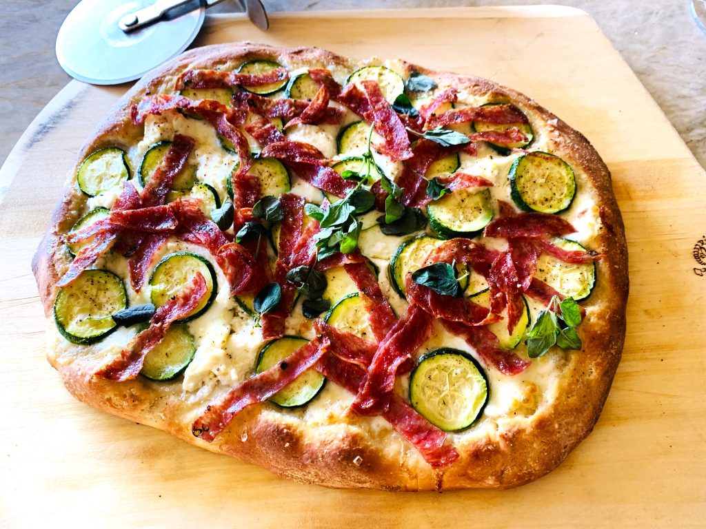 Cheesy Zucchini and Soppressata Flatbread Recipe! Live. Love. Laugh