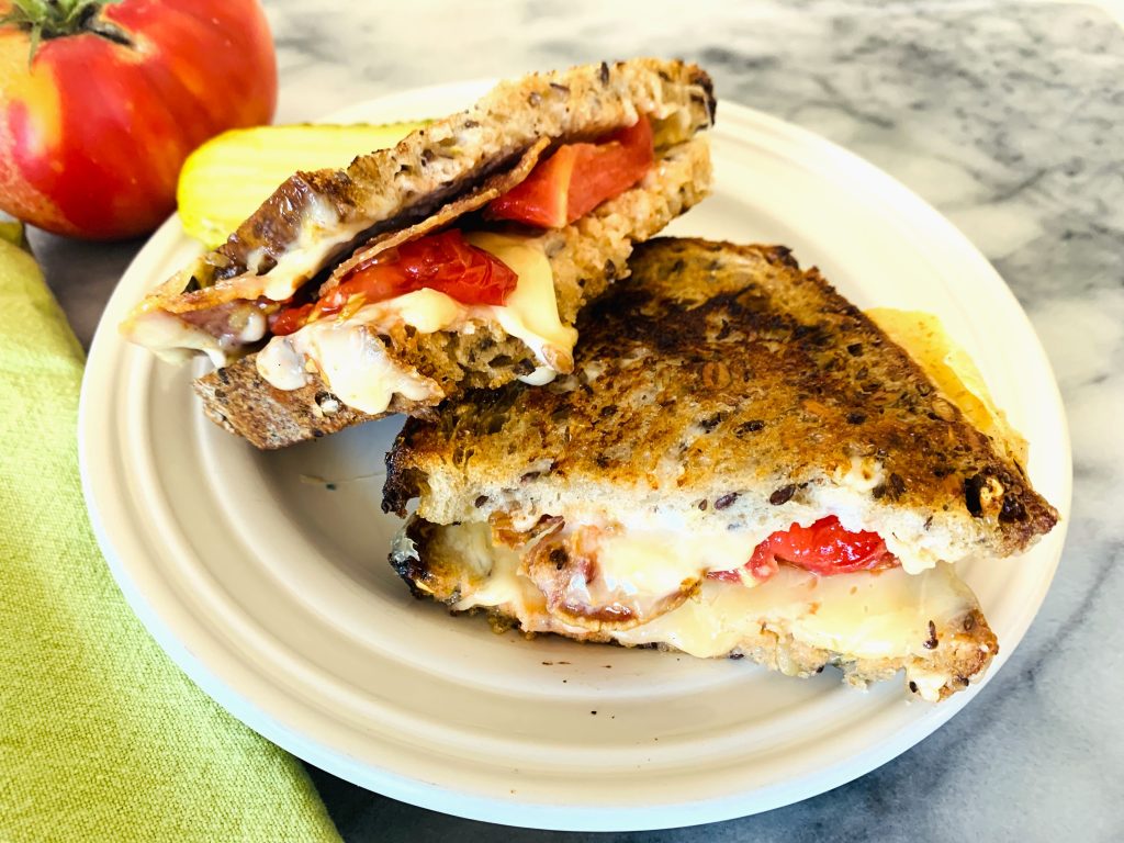 Heirloom Tomato and Crispy Salami Grilled Cheese Sandwiches Recipe