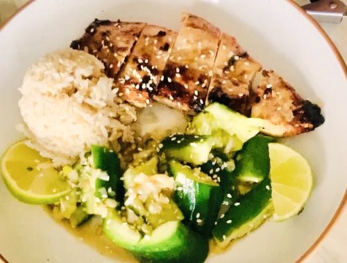 Thai Chicken and Smashed Cucumber Brown Rice Bowls – Recipe!