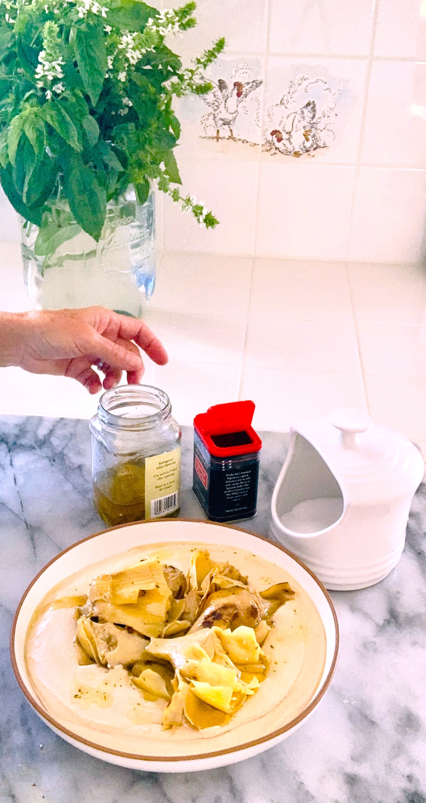 White Bean Hummus with Smoky Marinated Artichoke Hearts – Recipe! Image 3