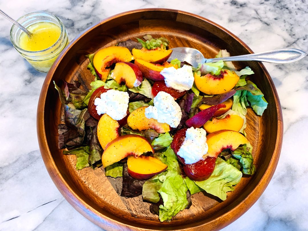 Fresh Peach, Tomato and Ricotta Salad with Lemon Vinaigrette – Recipe! Image 1