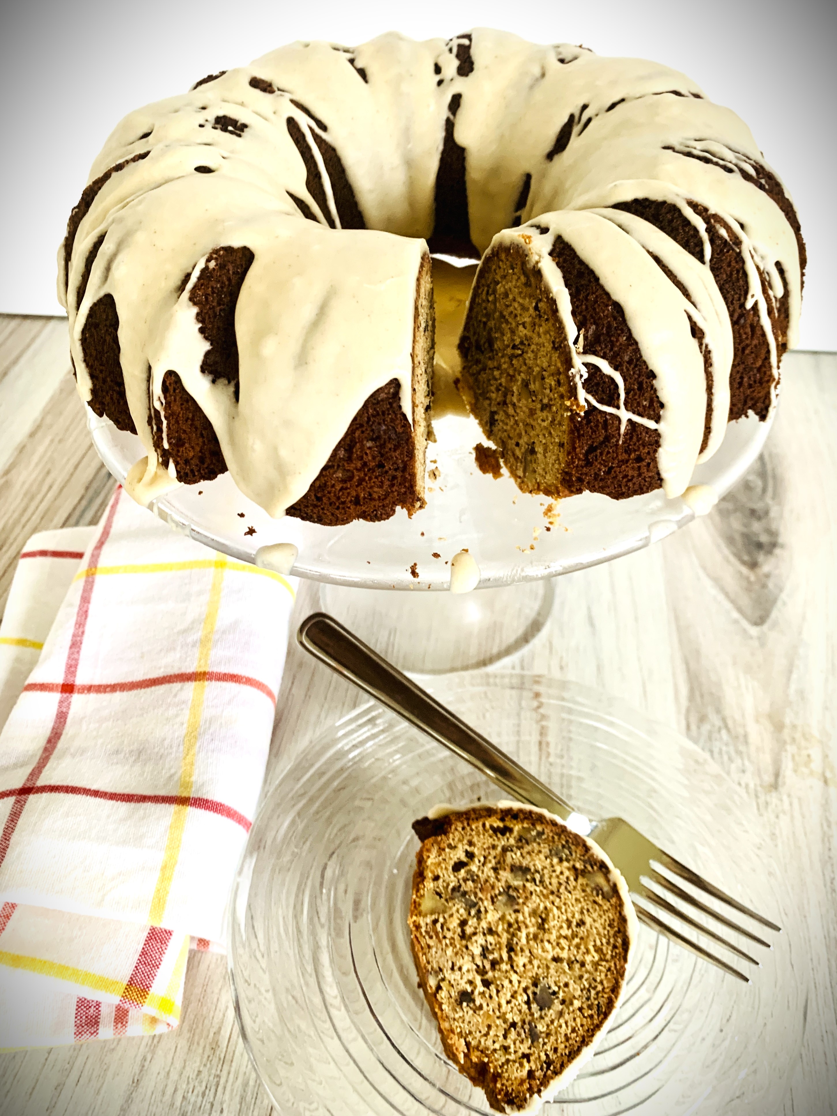 Apple Cinnamon Pecan Bundt Cake with Brown Butter Glaze Recipe