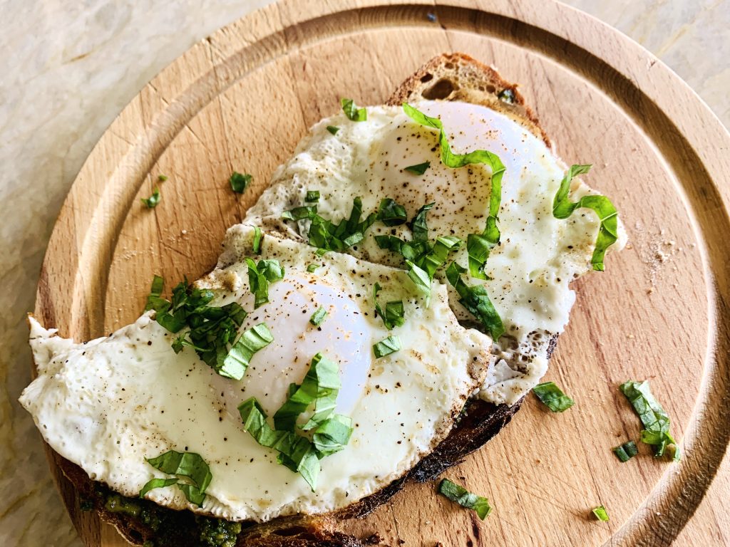 Fried Egg Pesto Toast Recipe! Live. Love. Laugh. Food.