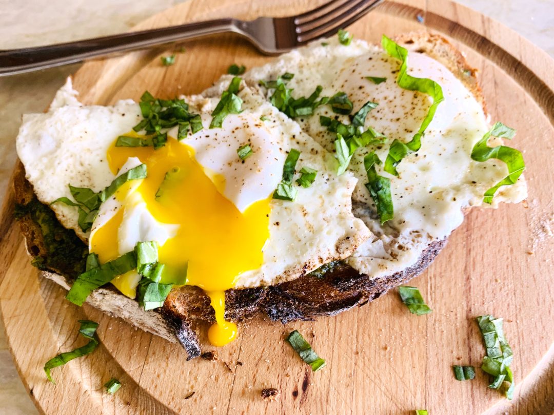 Fried Egg Pesto Toast Recipe! Live. Love. Laugh. Food.