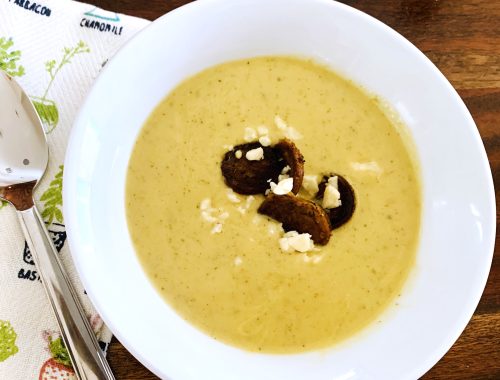 Instant Pot Broccoli Cheese Soup with Crispy Sausage Coins – Recipe!