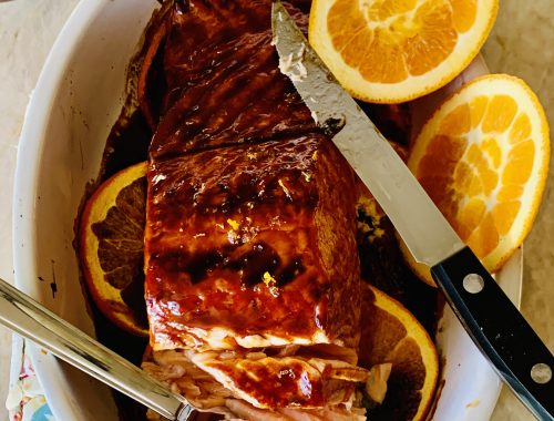 Glazed Pomegranate-Orange Salmon – Recipe!