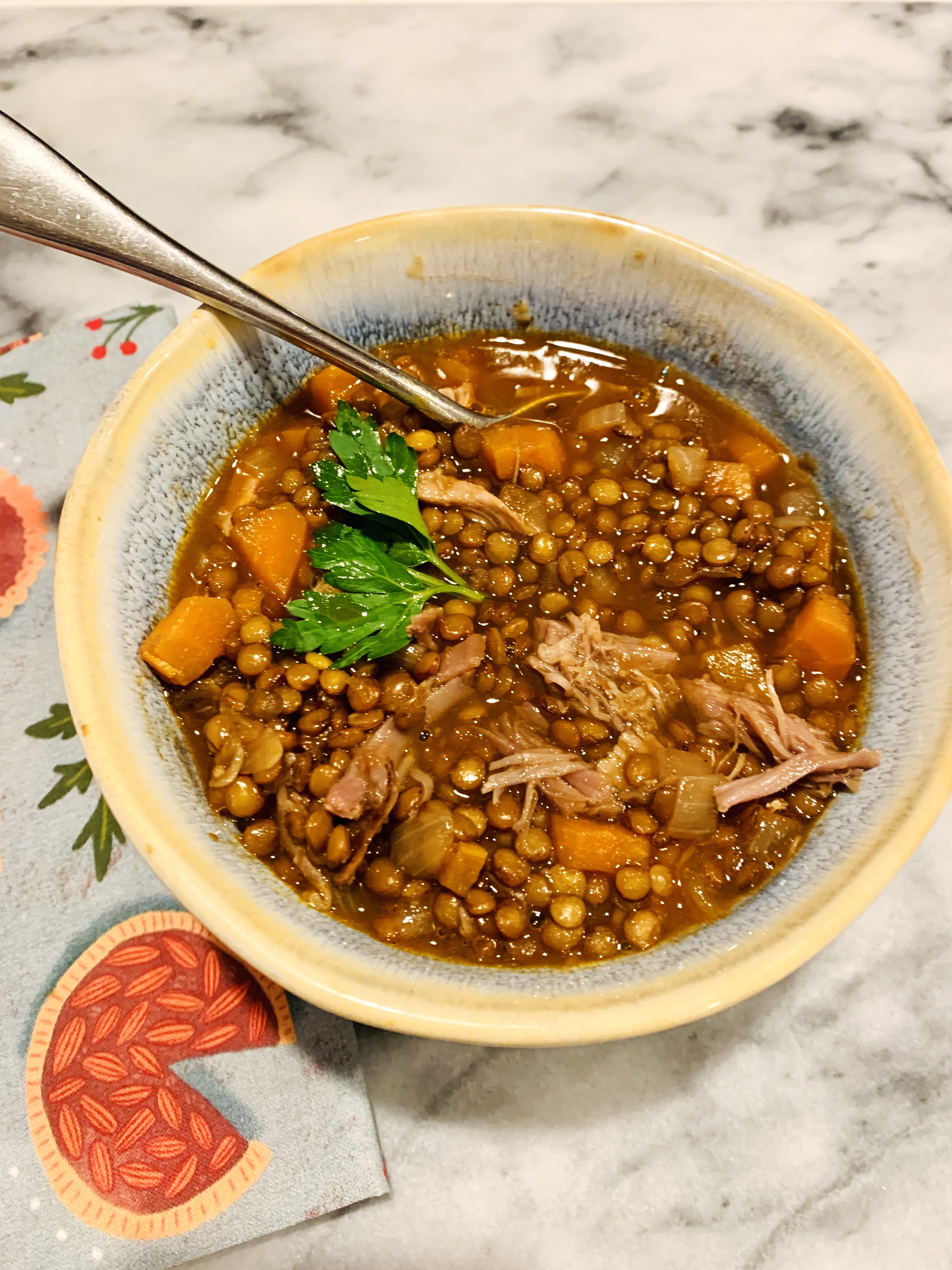 Instant Pot Leftover Turkey Leg Lentils Recipe! Live. Love. Laugh. Food.