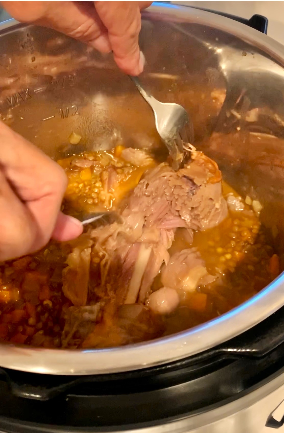 Instant Pot Leftover Turkey Leg Lentils – Recipe! Image 3
