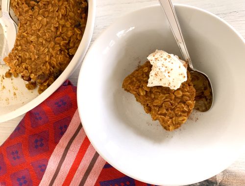 Baked Pumpkin Cranberry Oatmeal – Recipe!