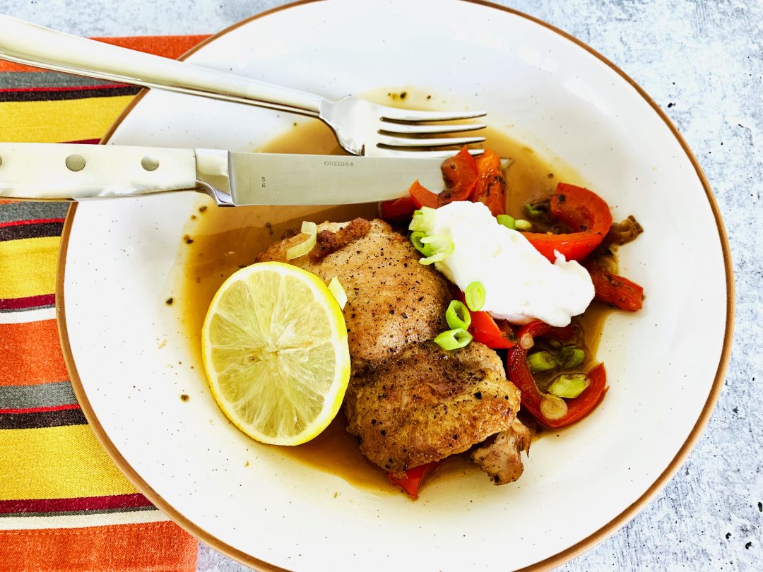 Braised Chicken and Peppers with Lemon Ricotta – Recipe! Image 1