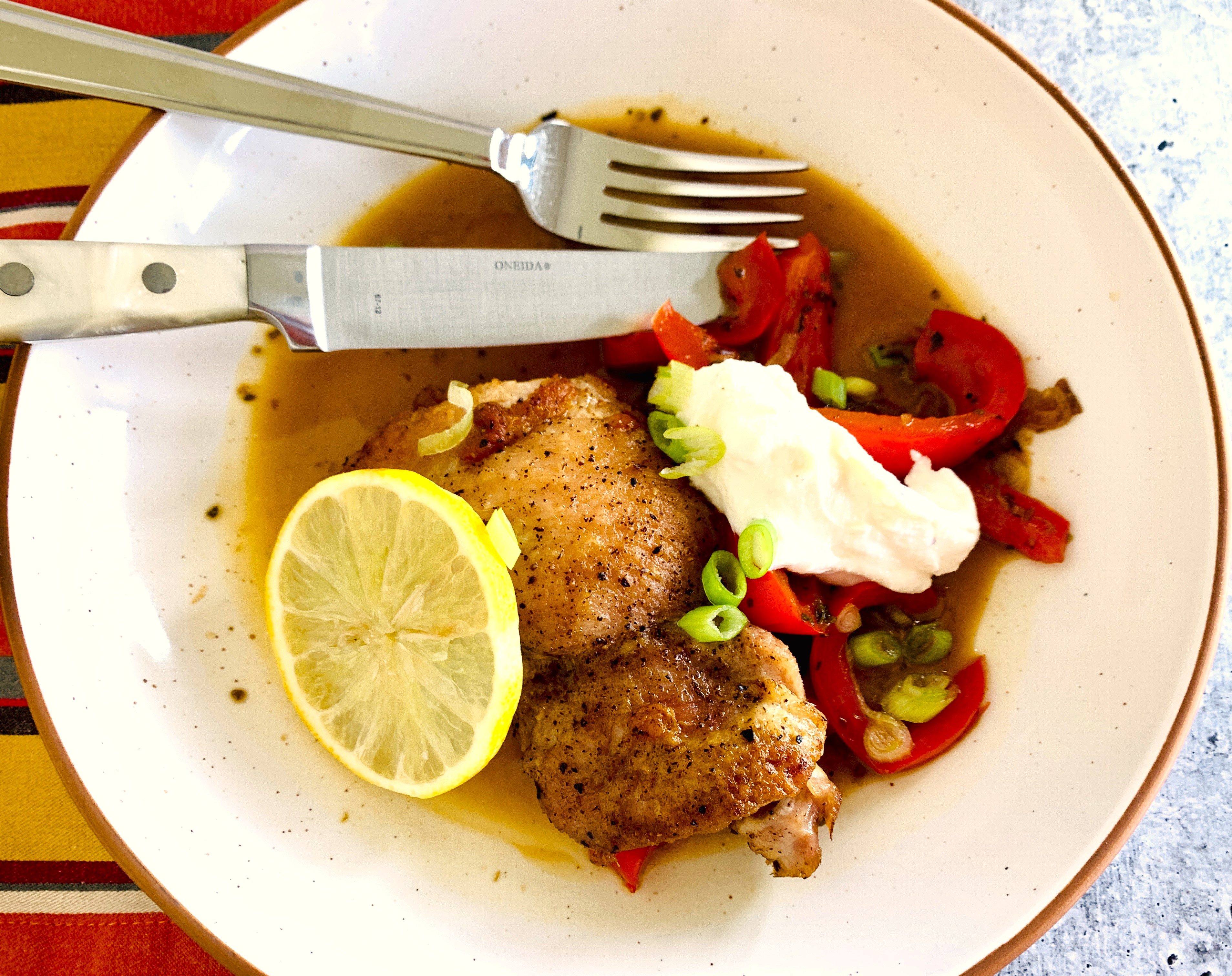 Braised Chicken and Peppers with Lemon Ricotta – Recipe! Image 2
