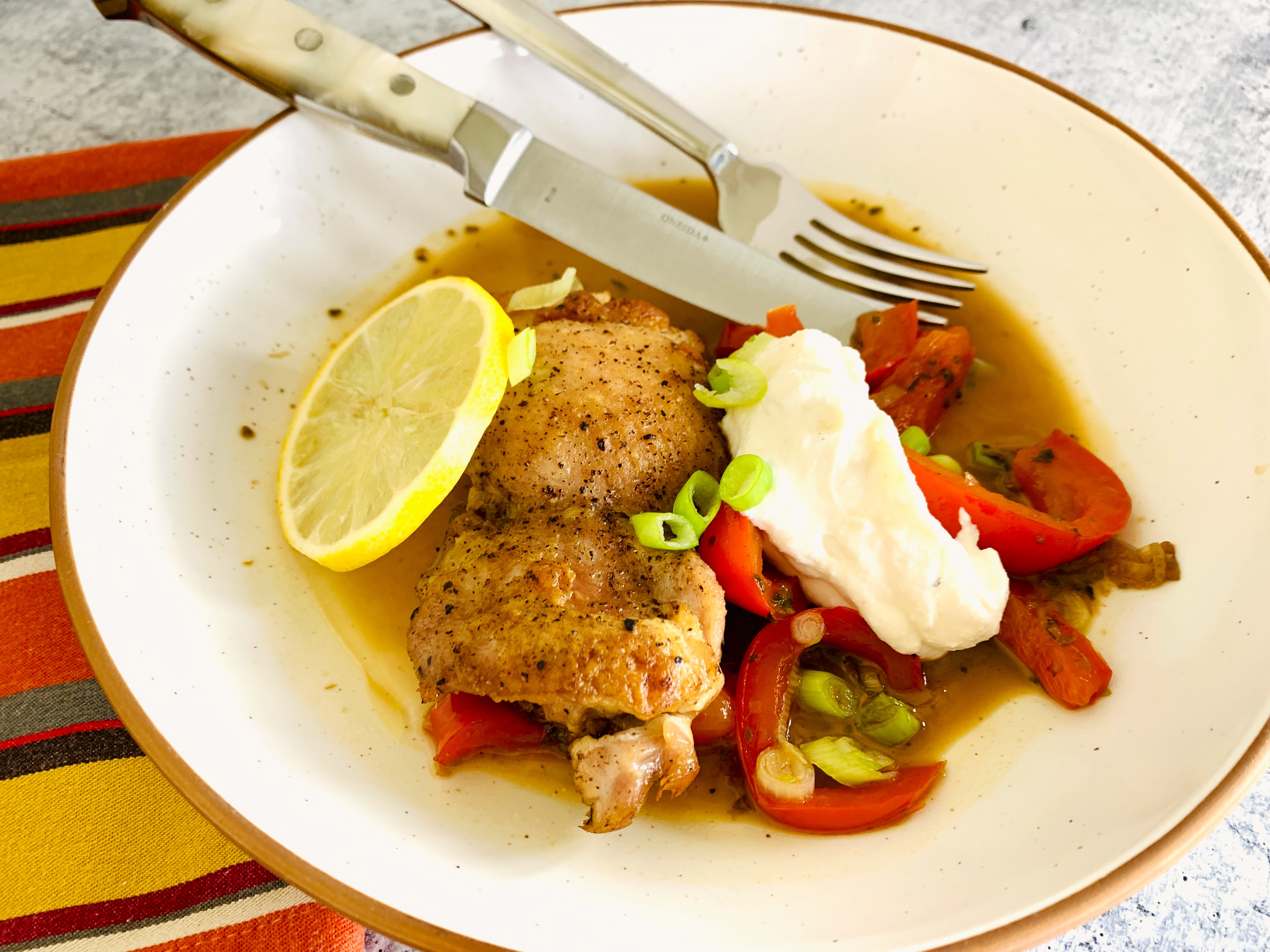Braised Chicken and Peppers with Lemon Ricotta – Recipe! Image 4
