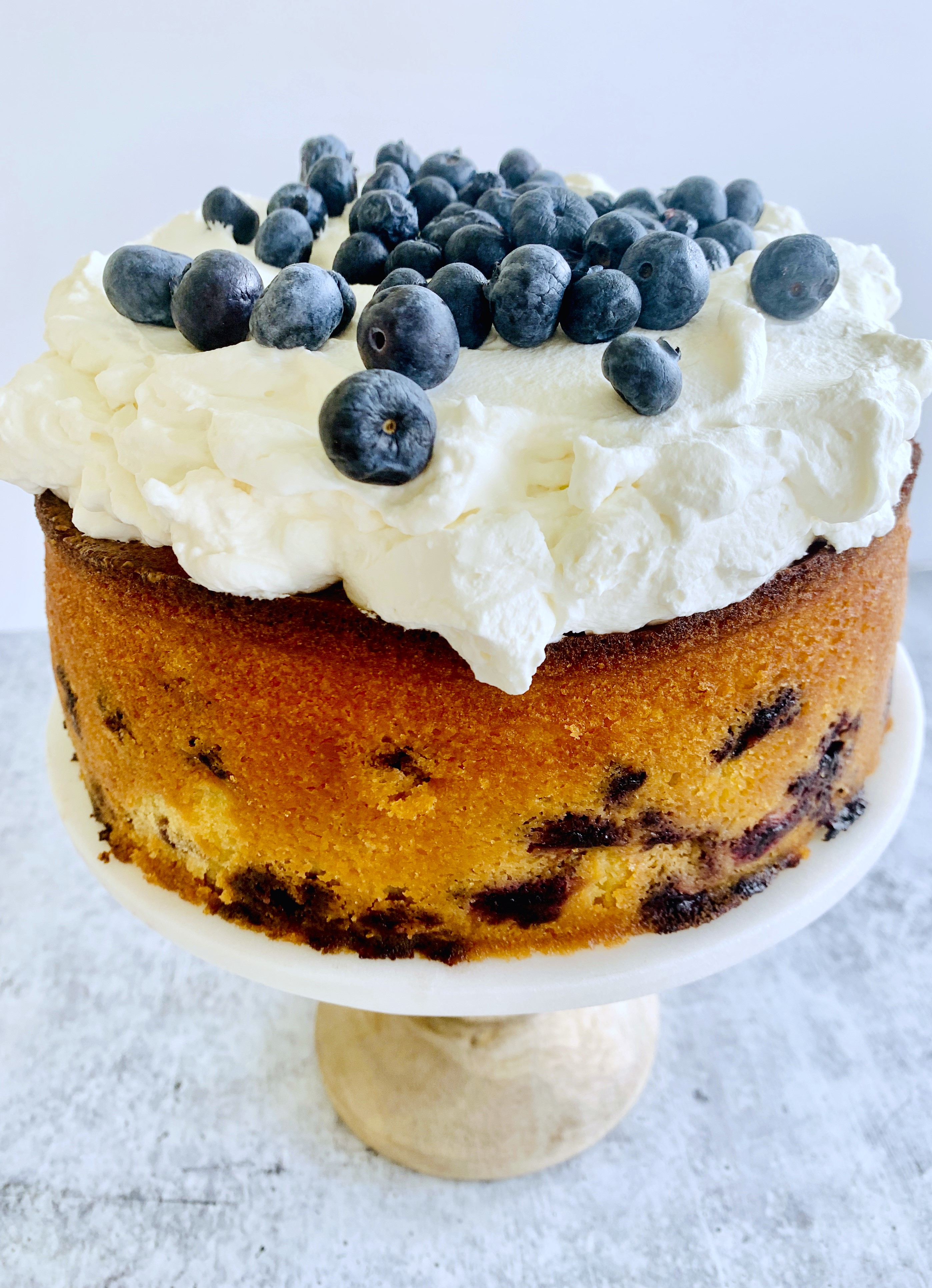 Lemon Blueberry Olive Oil Cake with Crème Fraiche Whipped Cream – Recipe! Image 3