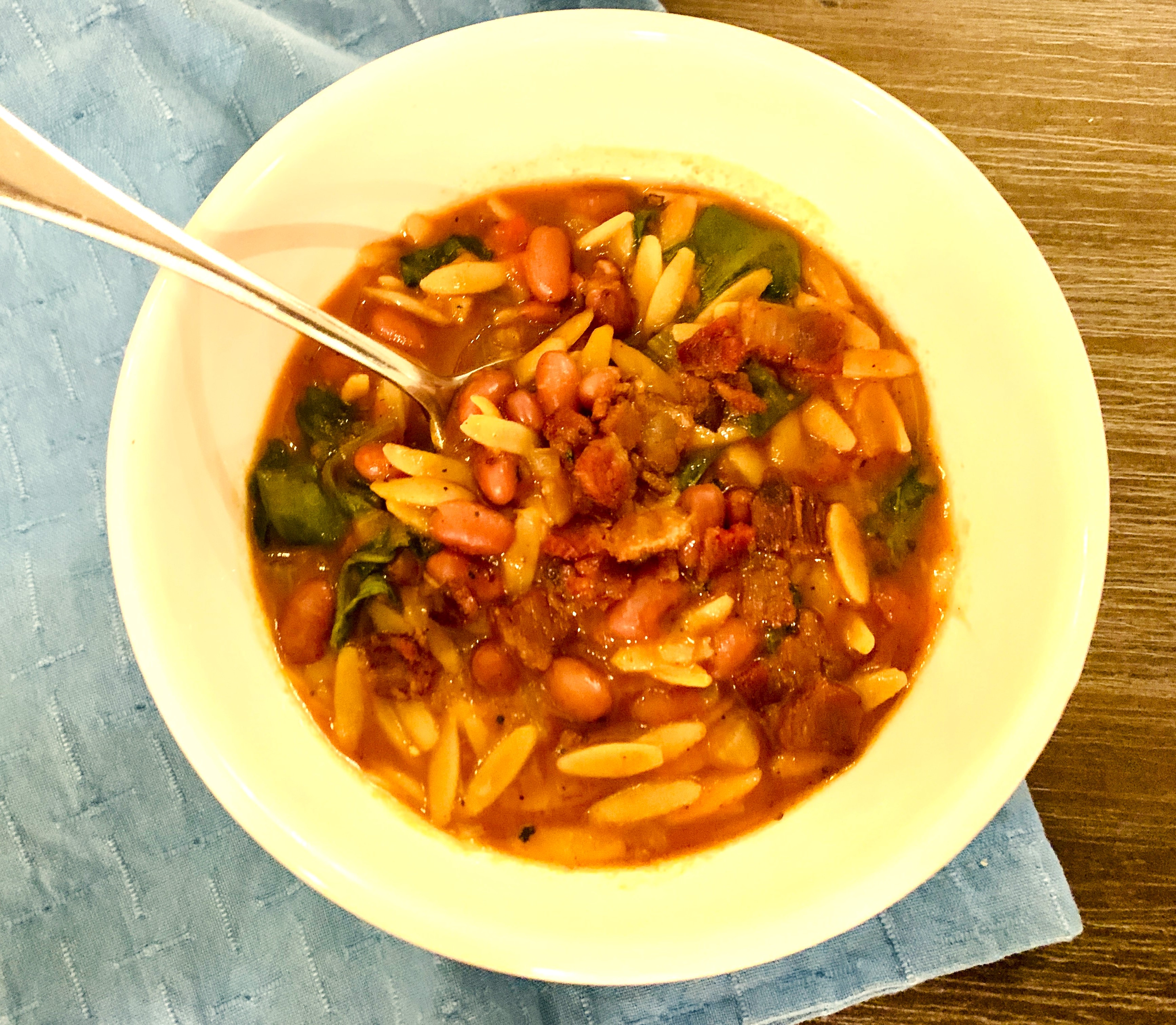 Smoky Red Bean, Orzo and Bacon Stew – Recipe! Image 4
