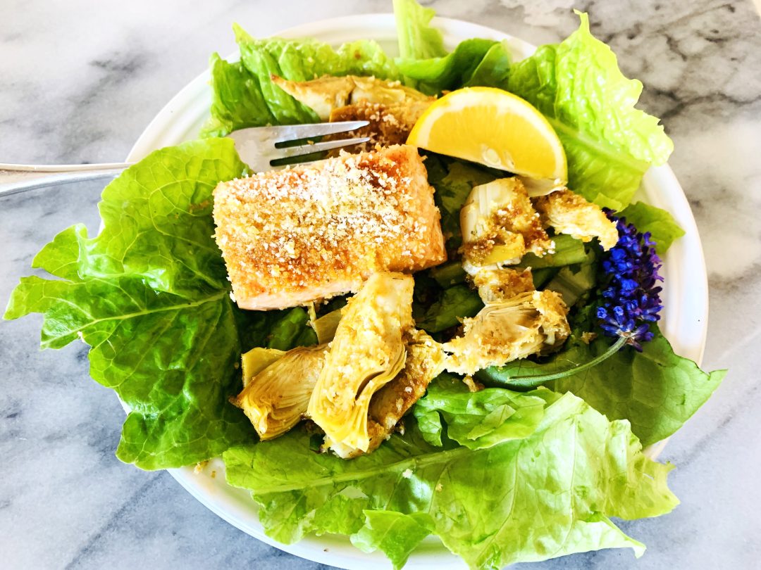 Sheet Pan Crispy Salmon and Artichoke Salad – Recipe! Image 1