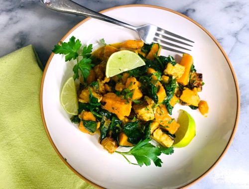 Toasted Tempeh, Sweet Potato and Spinach Curry – Recipe!