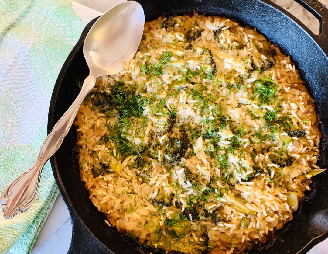 Goat Cheese Broccoli Rice Skillet – Recipe! Image 1