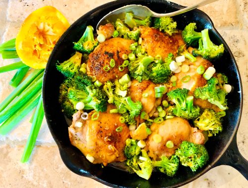 Skillet Orange Chicken Thighs and Broccoli – Recipe!