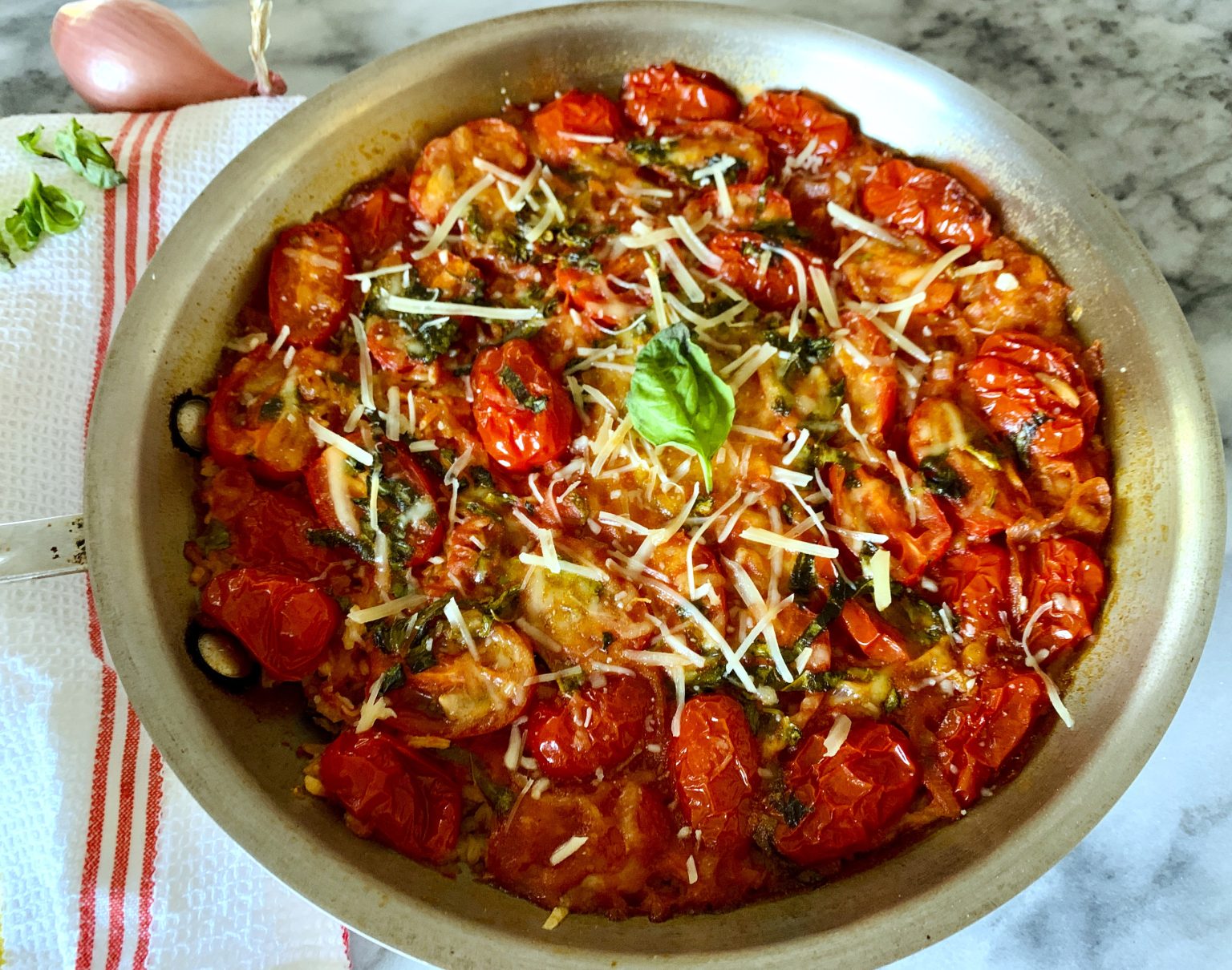 Baked Cherry Tomato and Basil Rice Recipe! Live. Love. Laugh. Food.