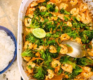 05-23 One Pan Broiler Chinese Shrimp and Broccoli 001 Image 1