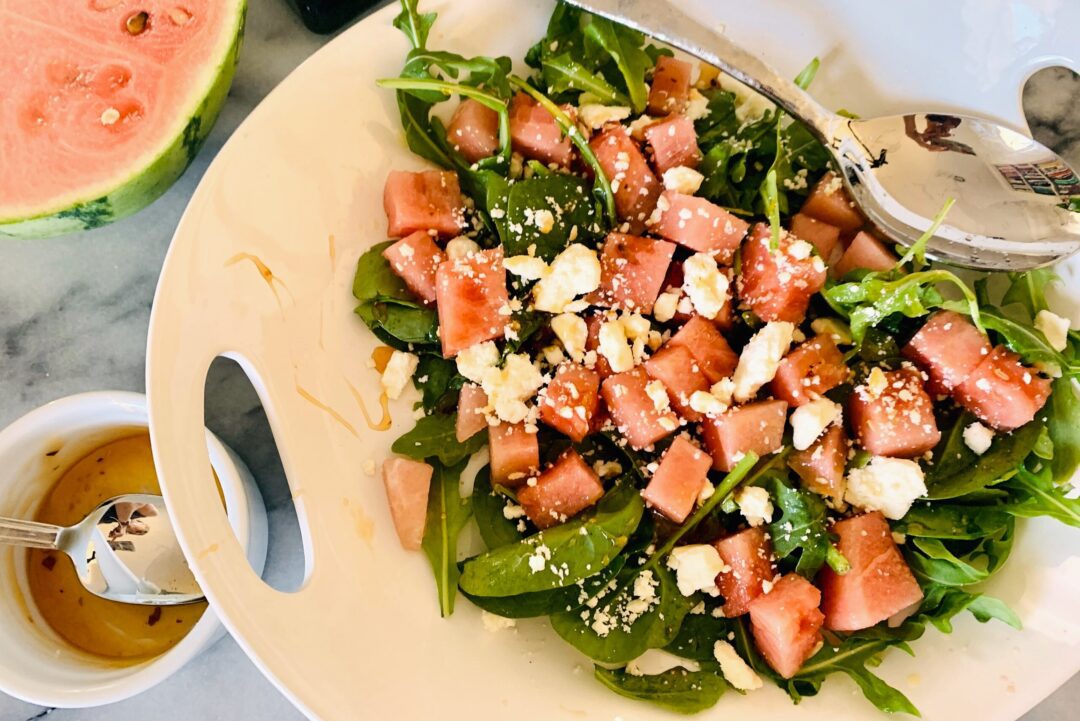 Hot Honey Watermelon and Feta Salad – Recipe! Image 1