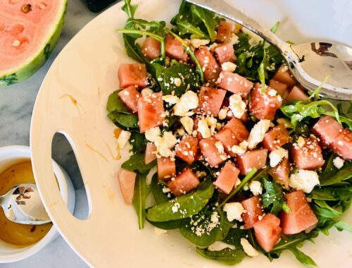 Hot Honey Watermelon and Feta Salad – Recipe!