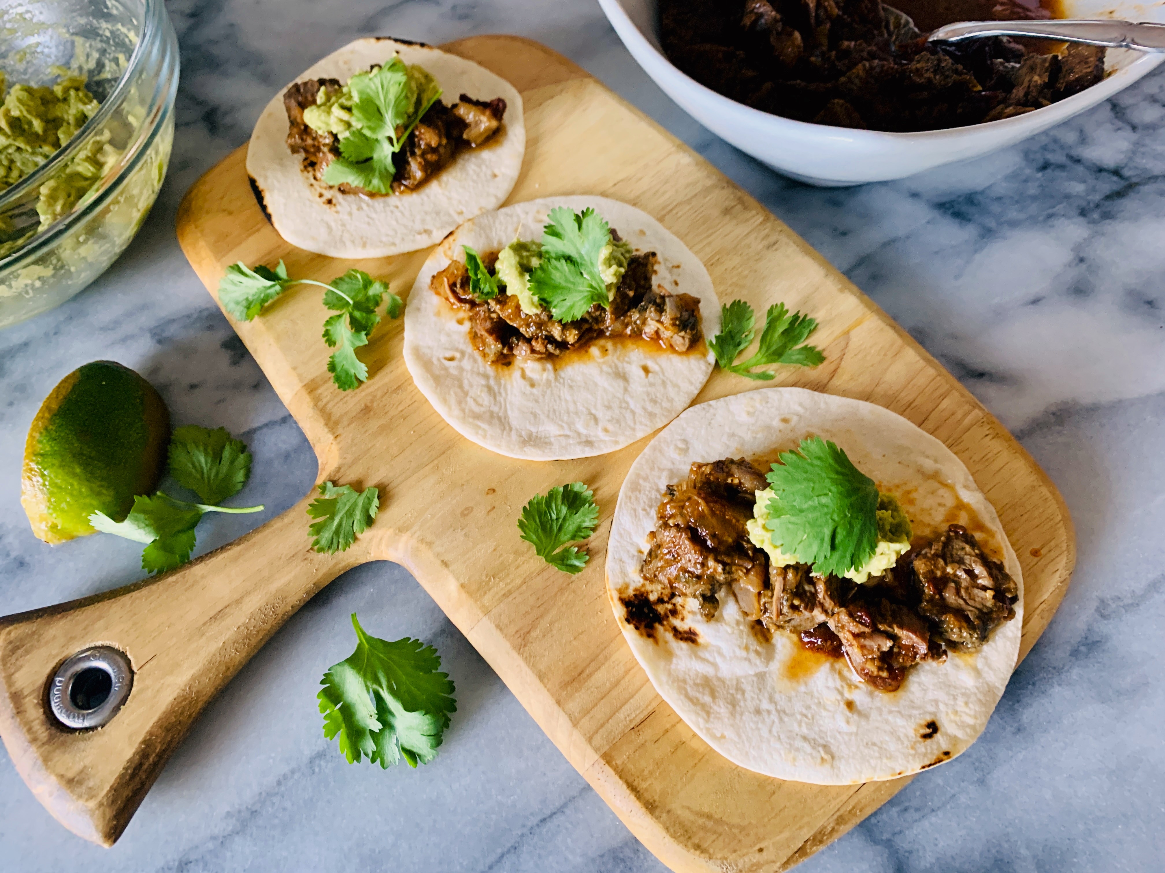 Instant Pot Chipotle Beef Tacos with Chunky Avocado Sauce – Recipe! Image 3