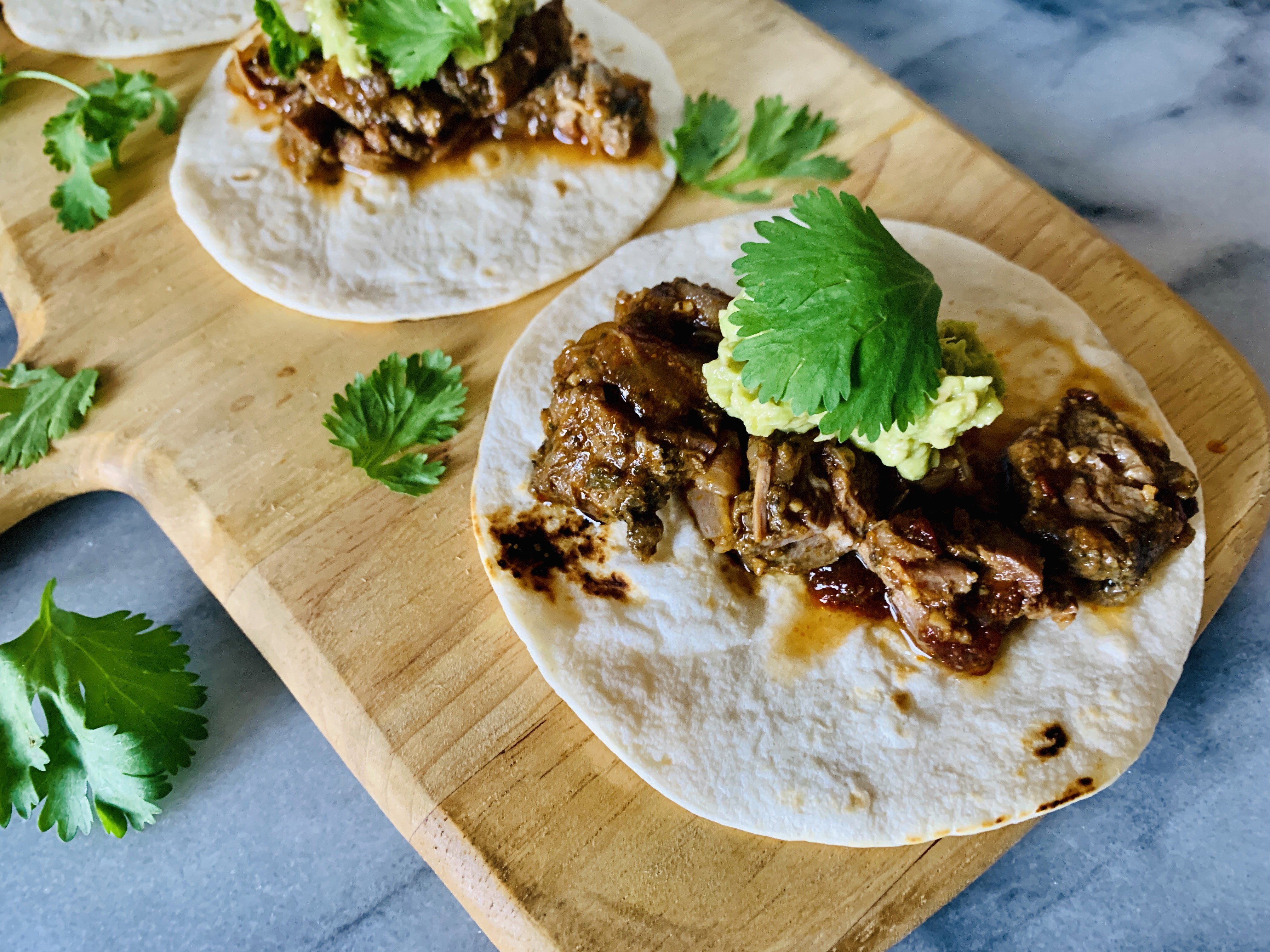 Instant Pot Chipotle Beef Tacos with Chunky Avocado Sauce – Recipe! Image 1