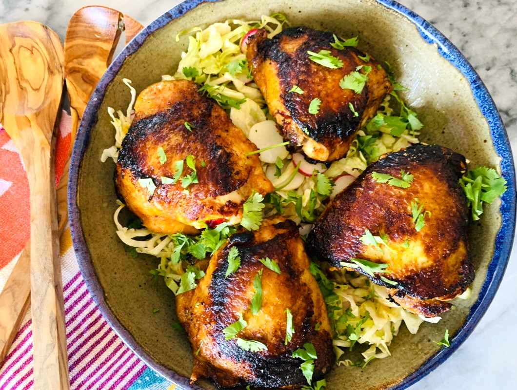 Seared Korean Barbecue Thighs with Pickled Slaw – Recipe! Image 1
