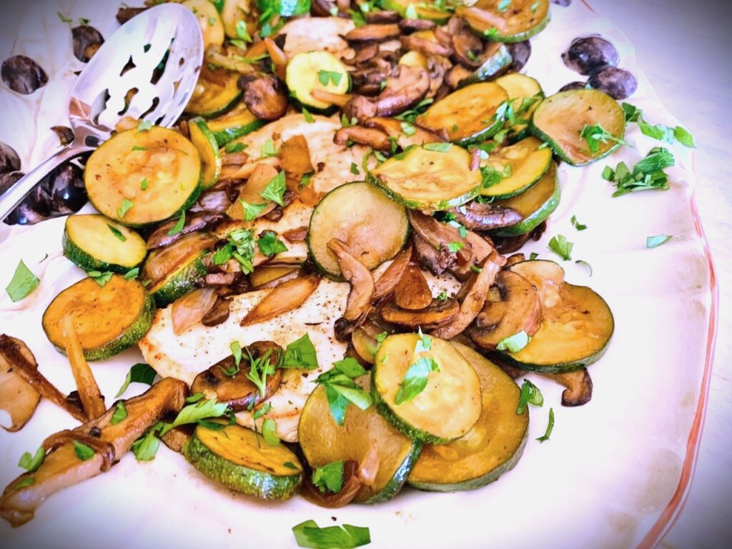 Chicken Paillard with Zucchini and Mushrooms Recipe Image 2