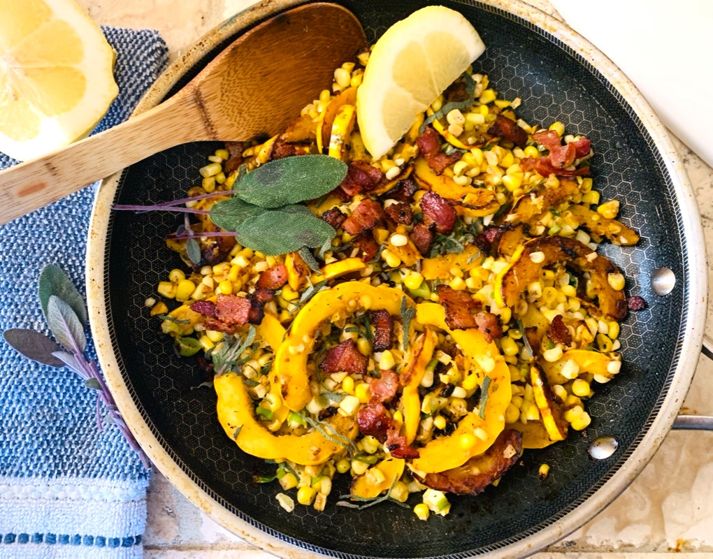 Delicata Squash and Corn Skillet with Bacon – Recipe! Image 2