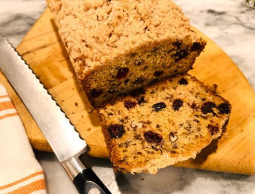Orange Cranberry Pecan Bread with Crumb Crust – Recipe!