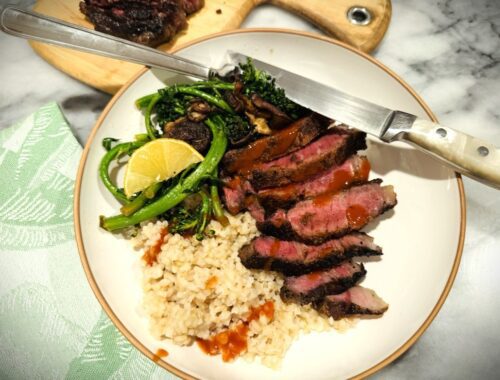 Blackened Steak and Broccolini Mushroom Bowls – Recipe!