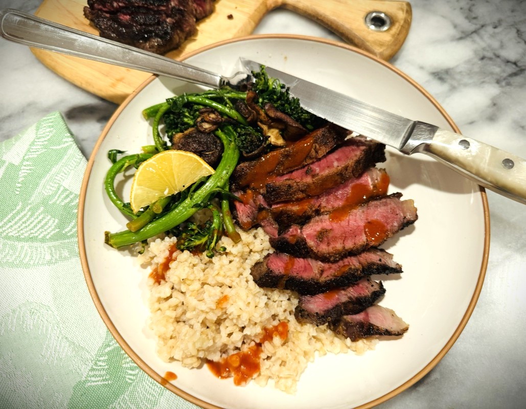 Blackened Steak and Broccolini Mushroom Bowls – Recipe! Image 1