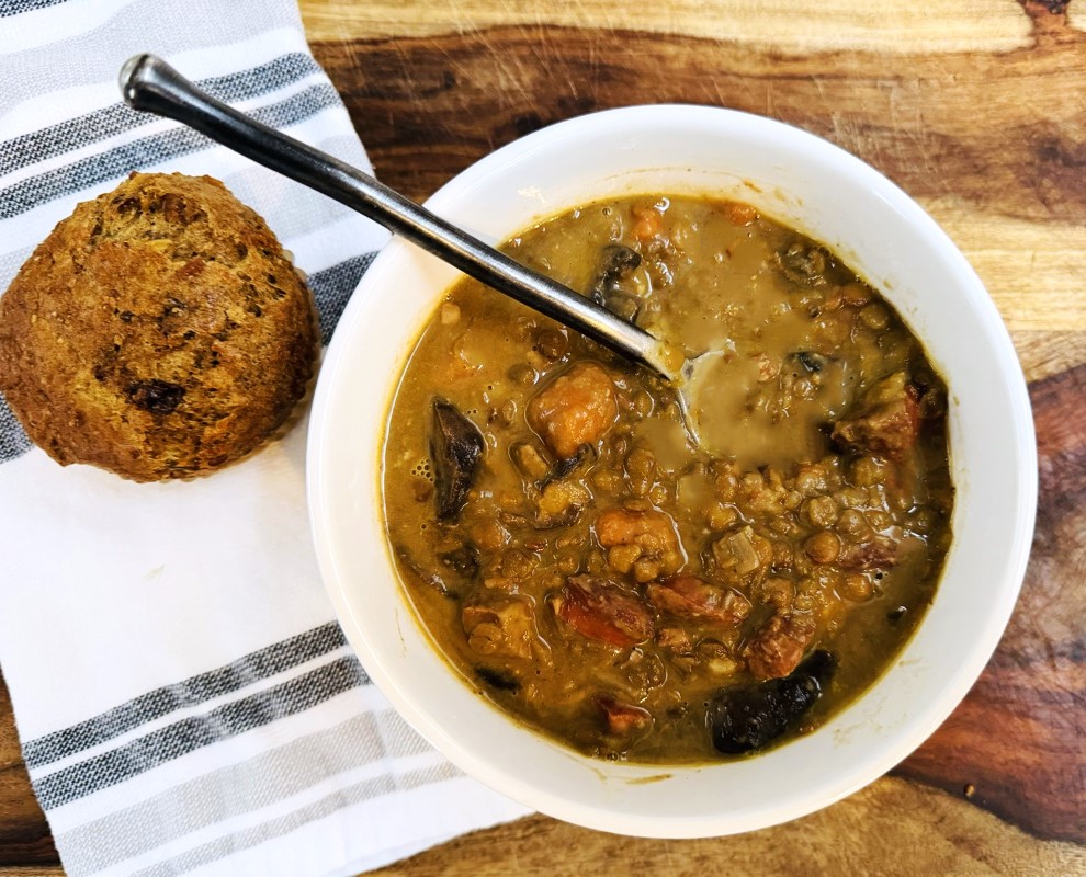 Mushroom, Kielbasa, and Lentil Soup – Recipe! Image 2