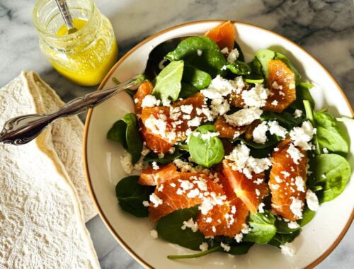 Quick Spinach, Cara Cara Orange and Feta Salad – Recipe!