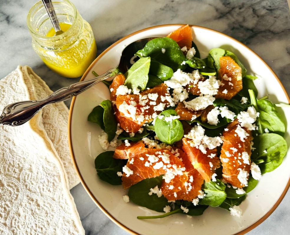 Quick Spinach, Cara Cara Orange and Feta Salad – Recipe! Image 1