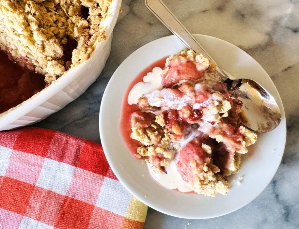 Brown Butter Strawberry Rhubarb Crisp for a Crowd – Recipe! Image 2