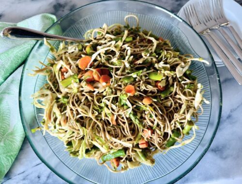 Soba Noodle Salad with Miso Ginger Dressing – Recipe!